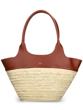 A.P.C.   Panier Tanger raffia shoulder bag 