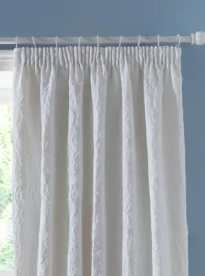 Appletree Collier Pencil Pleat Curtains in White | #department | George at ASDA