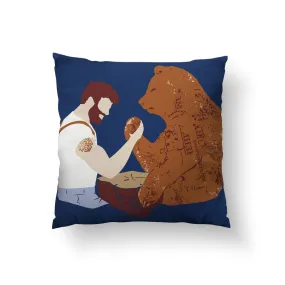 Arm Wrestling Throw Pillow