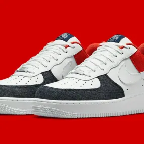 AUTHENTIC NIKE AIR FORCE 1 LX "Denim" White Blue Red DK5...