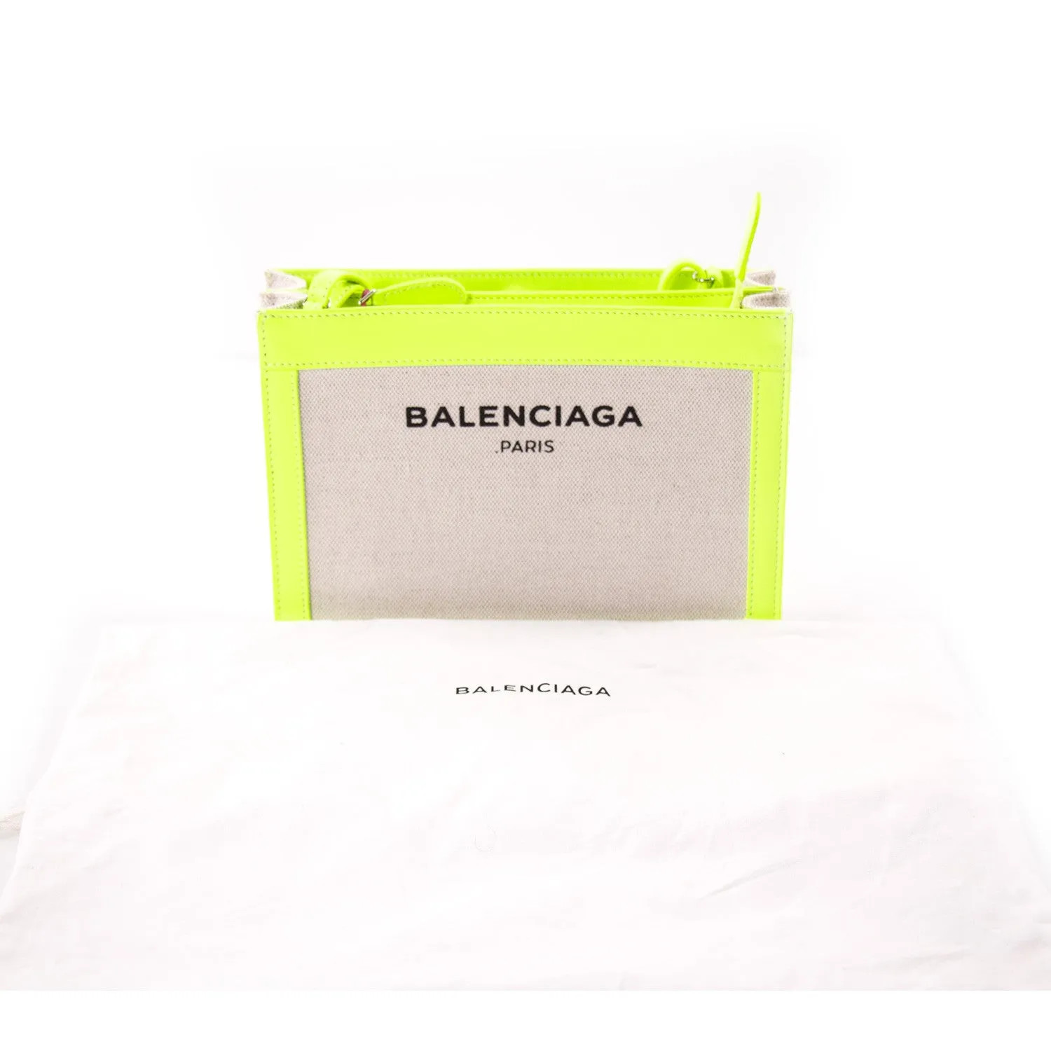 Balenciaga Leather and Canvas Shoulder Bag