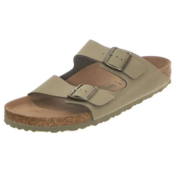 Birkenstock M' Arizona Bs Khaki Vegan Sandals - Narrow Fit