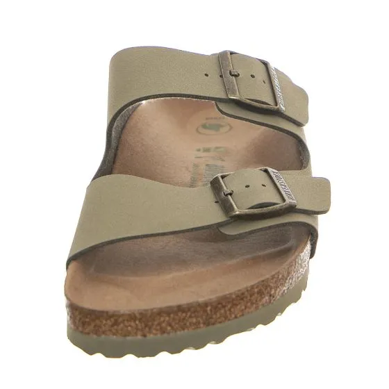 Birkenstock M' Arizona Bs Khaki Vegan Sandals - Narrow Fit