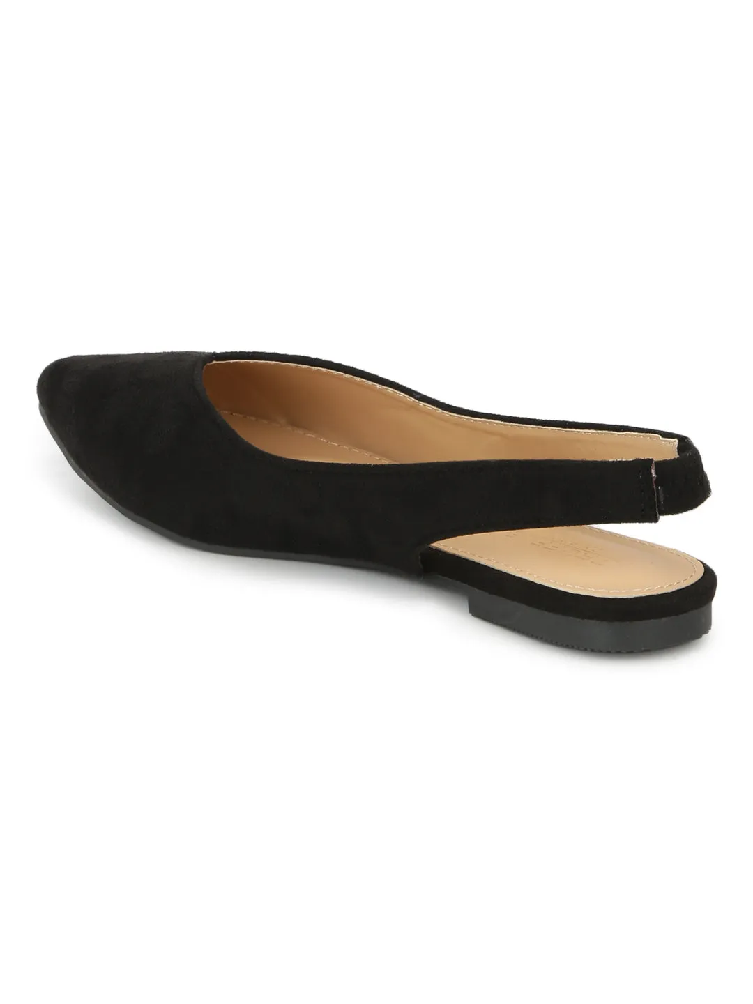 Black Micro Back Strap Slip-On Flats