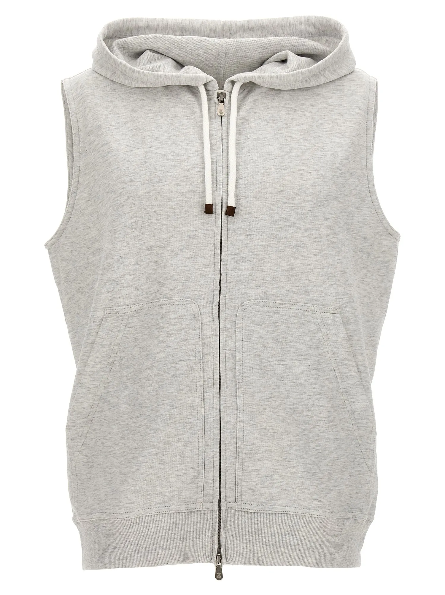 Brunello Cucinelli    Brunello Cucinelli Jersey Hooded Vest