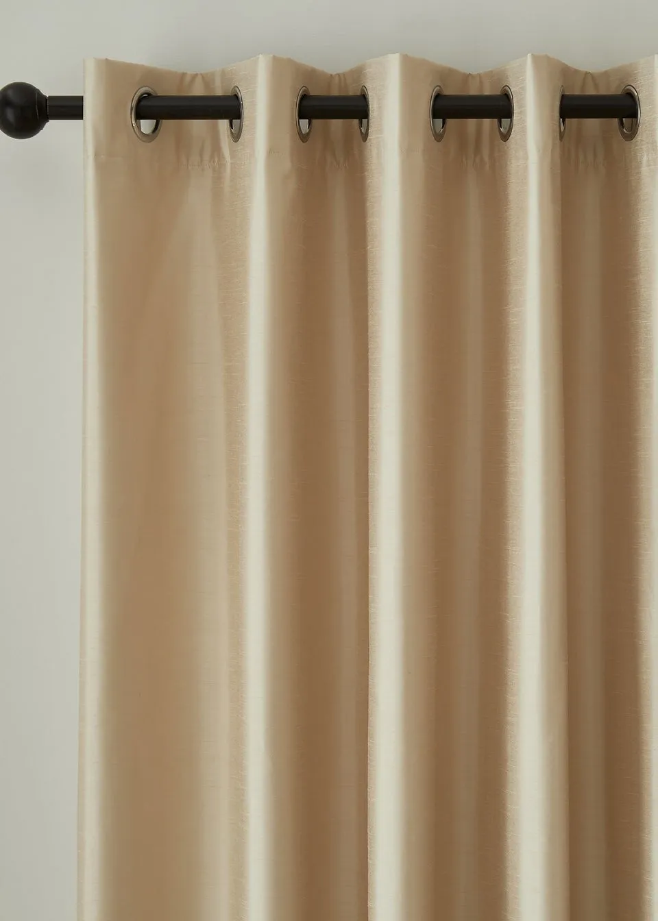 Catherine Lansfield Faux Silk Blackout Thermal Insulating Eyelet Curtains