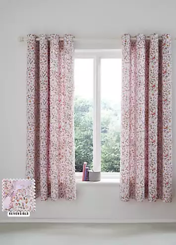 Catherine Lansfield Kids Enchanted Butterfly Pair of Lined Eyelet Curtains | Kaleidoscope