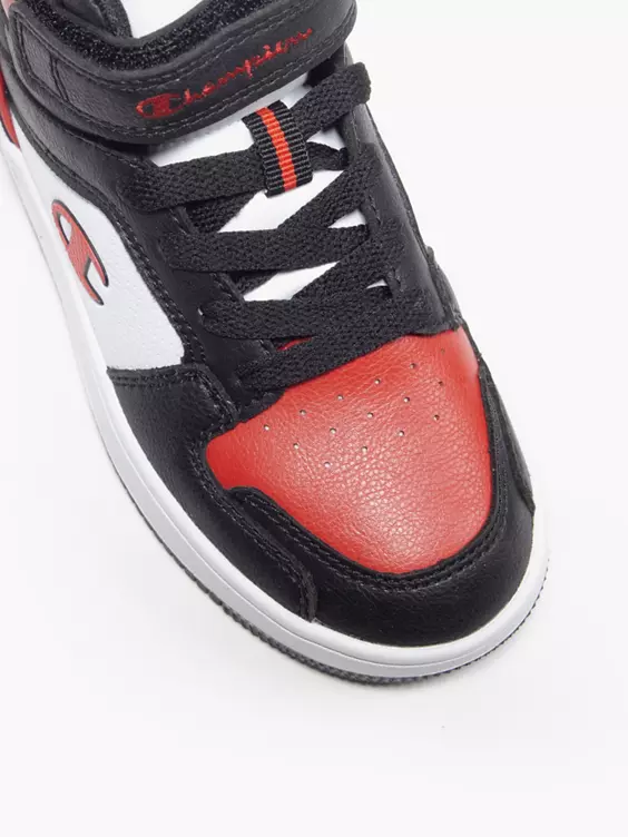 Champion  Junior Rebound 2.0 Mid Black/Red Trainers