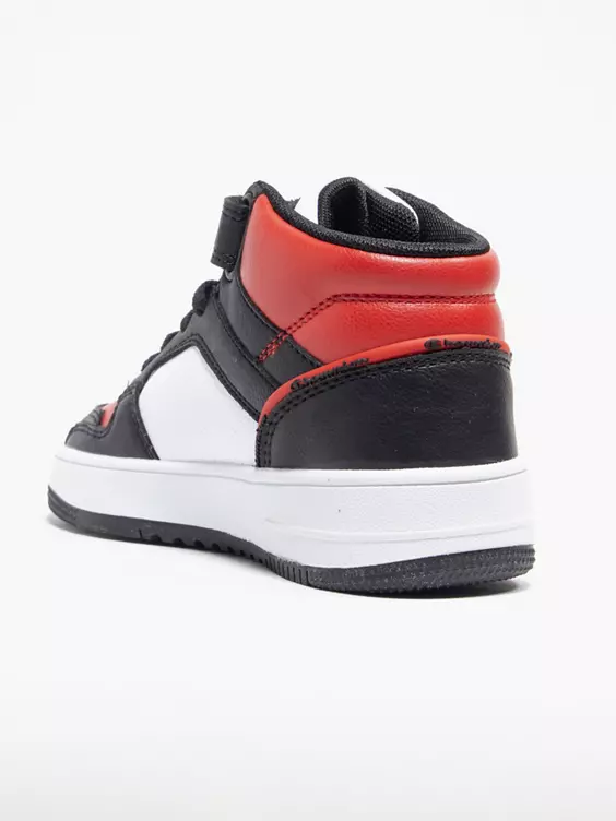 Champion  Junior Rebound 2.0 Mid Black/Red Trainers