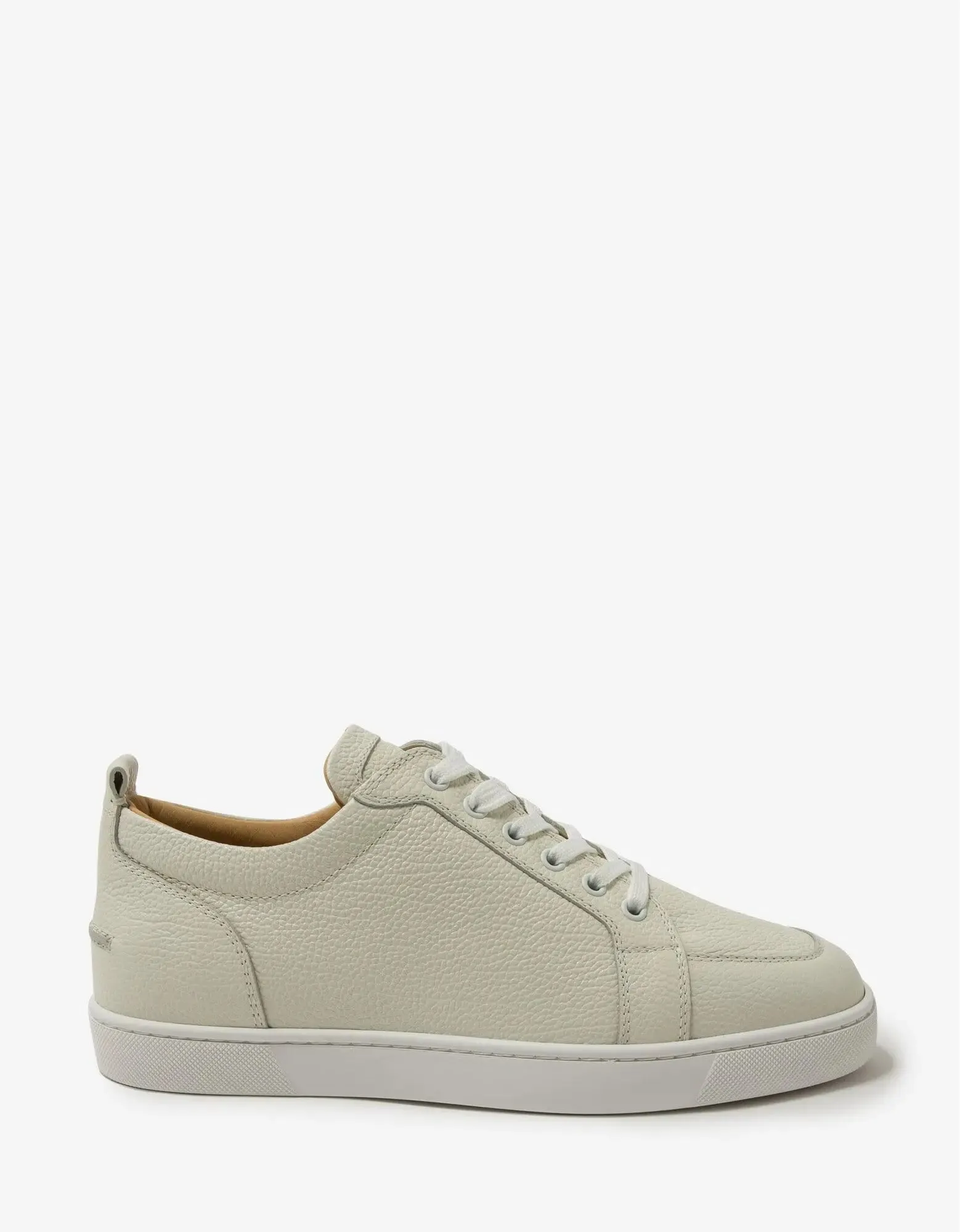 Christian Louboutin Rantulow Latte Grain Leather Trainers