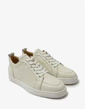 Christian Louboutin Rantulow Latte Grain Leather Trainers