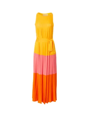 Colorblock Pleated Dress