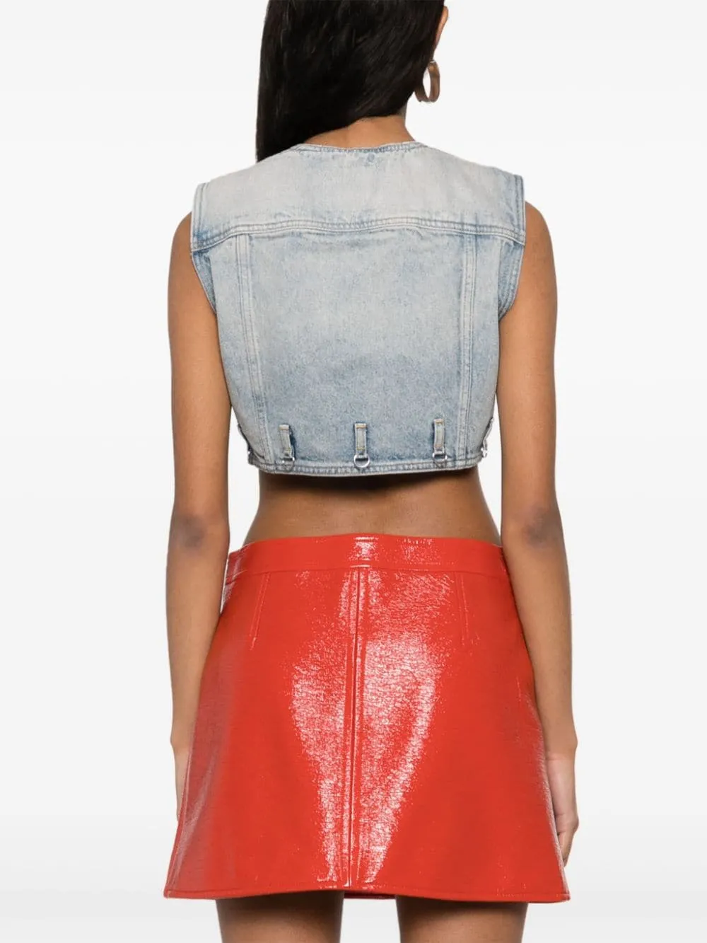 Courreges Pre    Courreges Pre Denim Cropped Vest