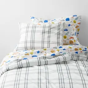 Crate&Barrel Stax Kids Organic Cotton Twin Duvet Cover