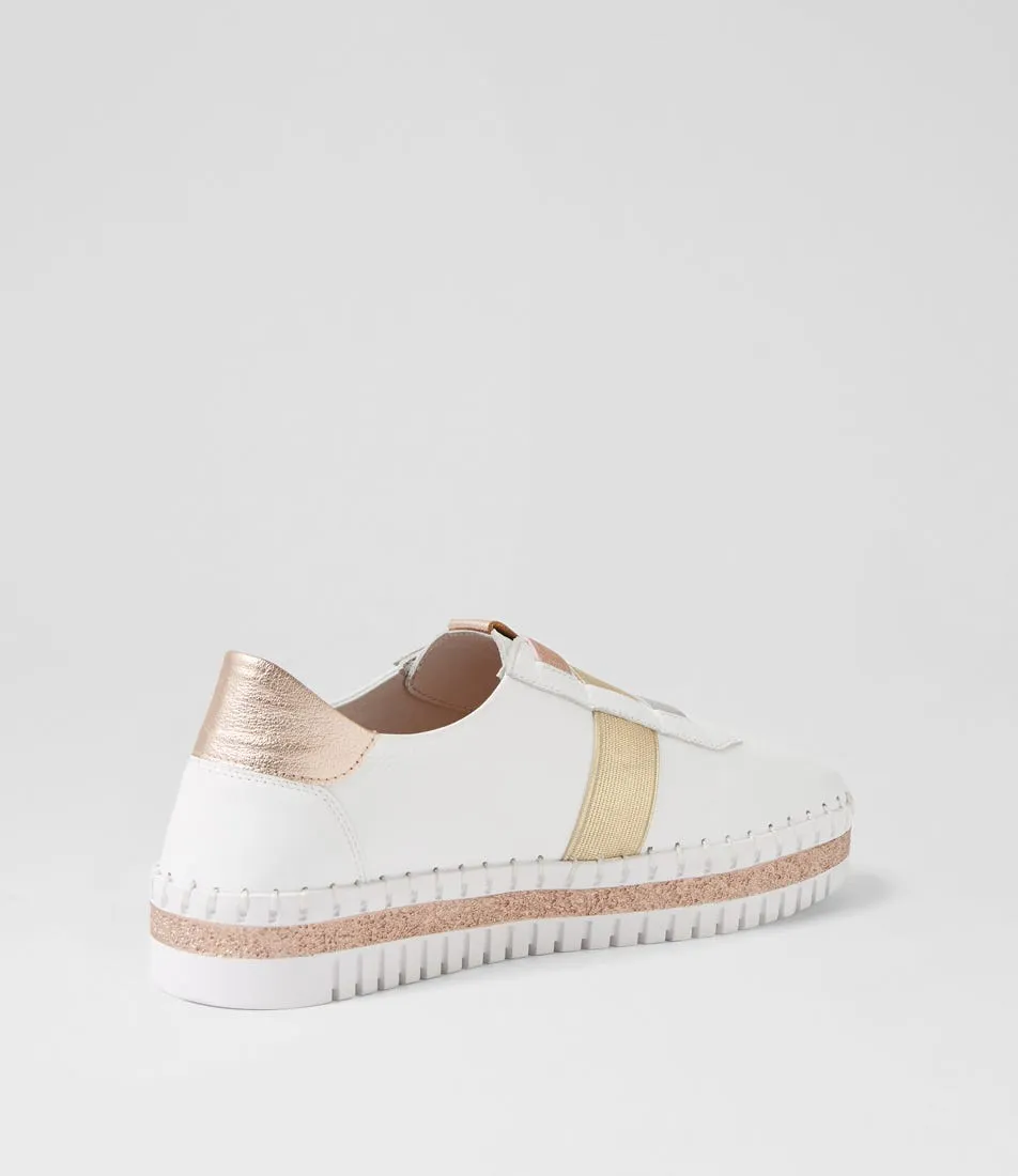 DJANGO & JULIETTE Margrit White Metallic Multi Sneakers