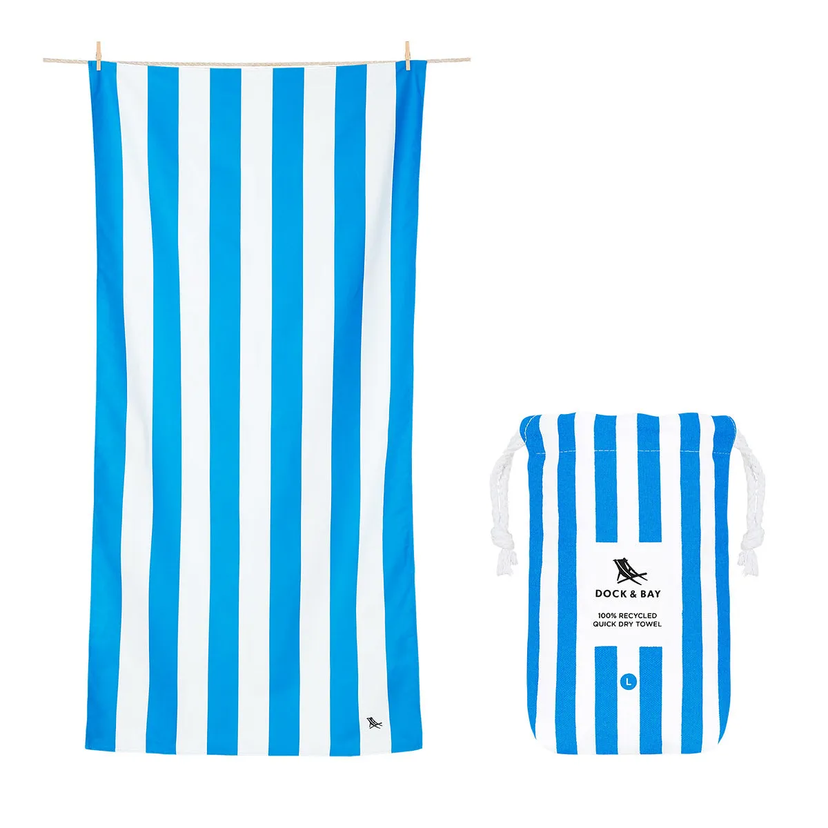 Dock & Bay Beach Towels - Cabana - Bondi Blue