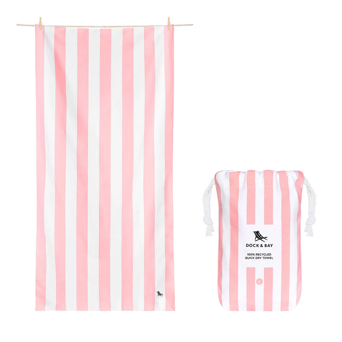 Dock & Bay Beach Towels - Cabana - Malibu Pink