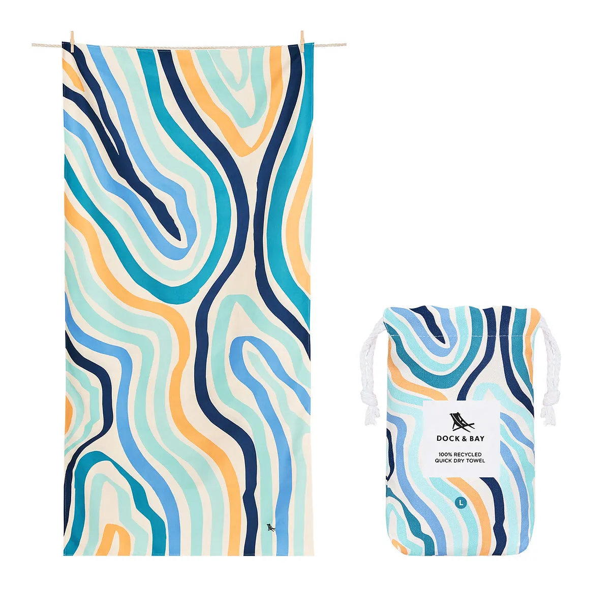 Dock & Bay Quick Dry Towels - Stripes Go Wild - Groovy Dunes