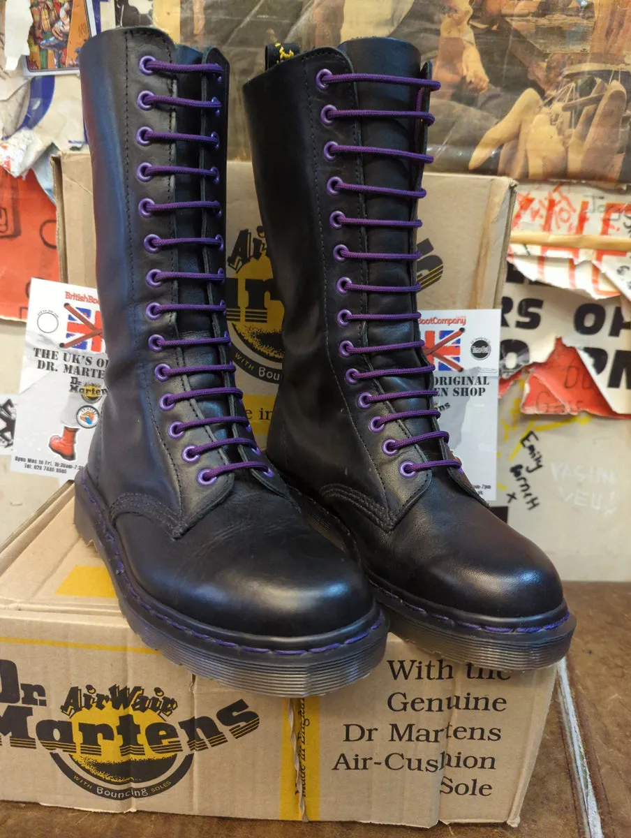 Dr Martens 1914 Black Abaline 14 Hole Made in England Size 5