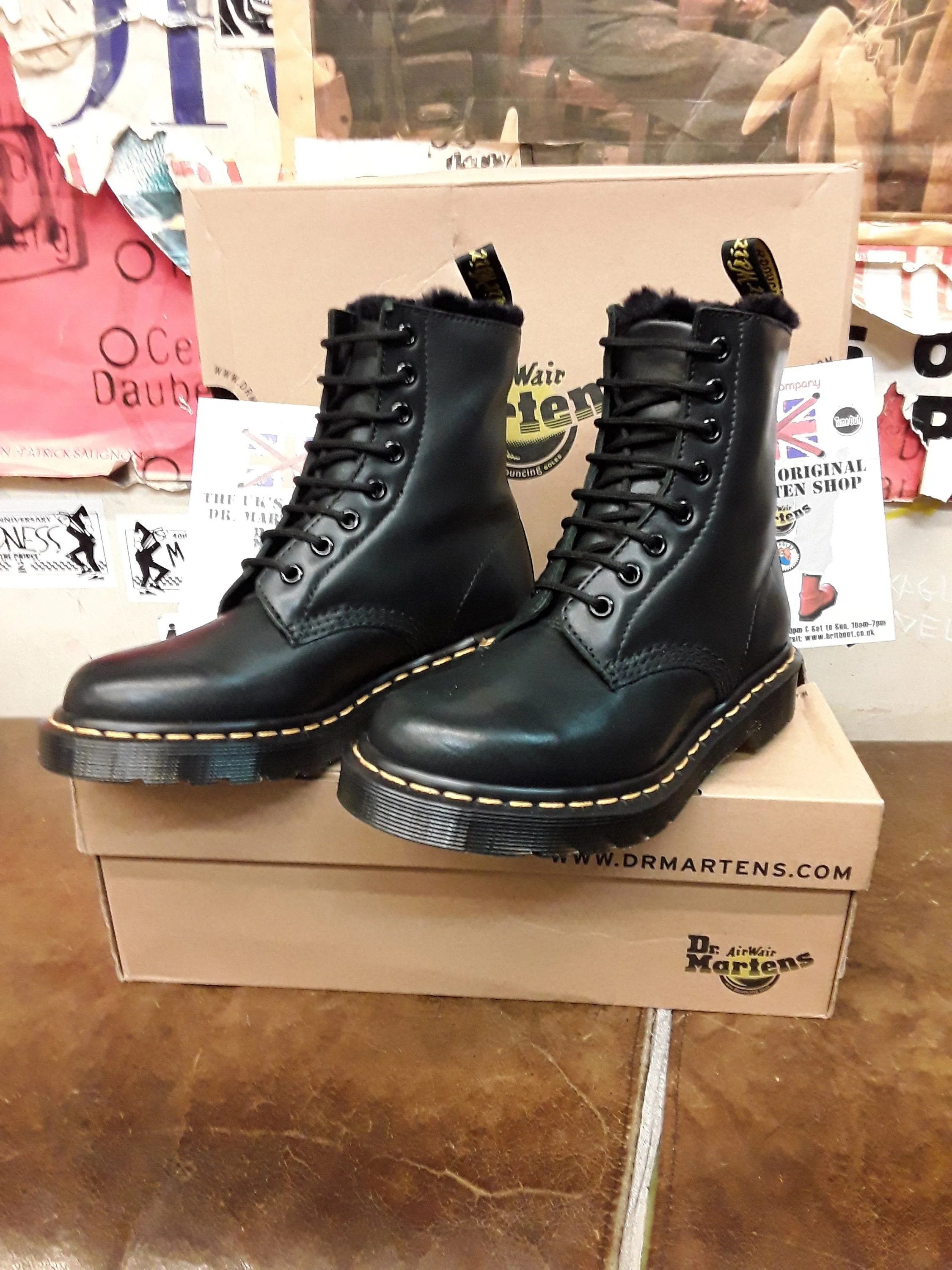 Dr Martens Serena Fur Black Size 3