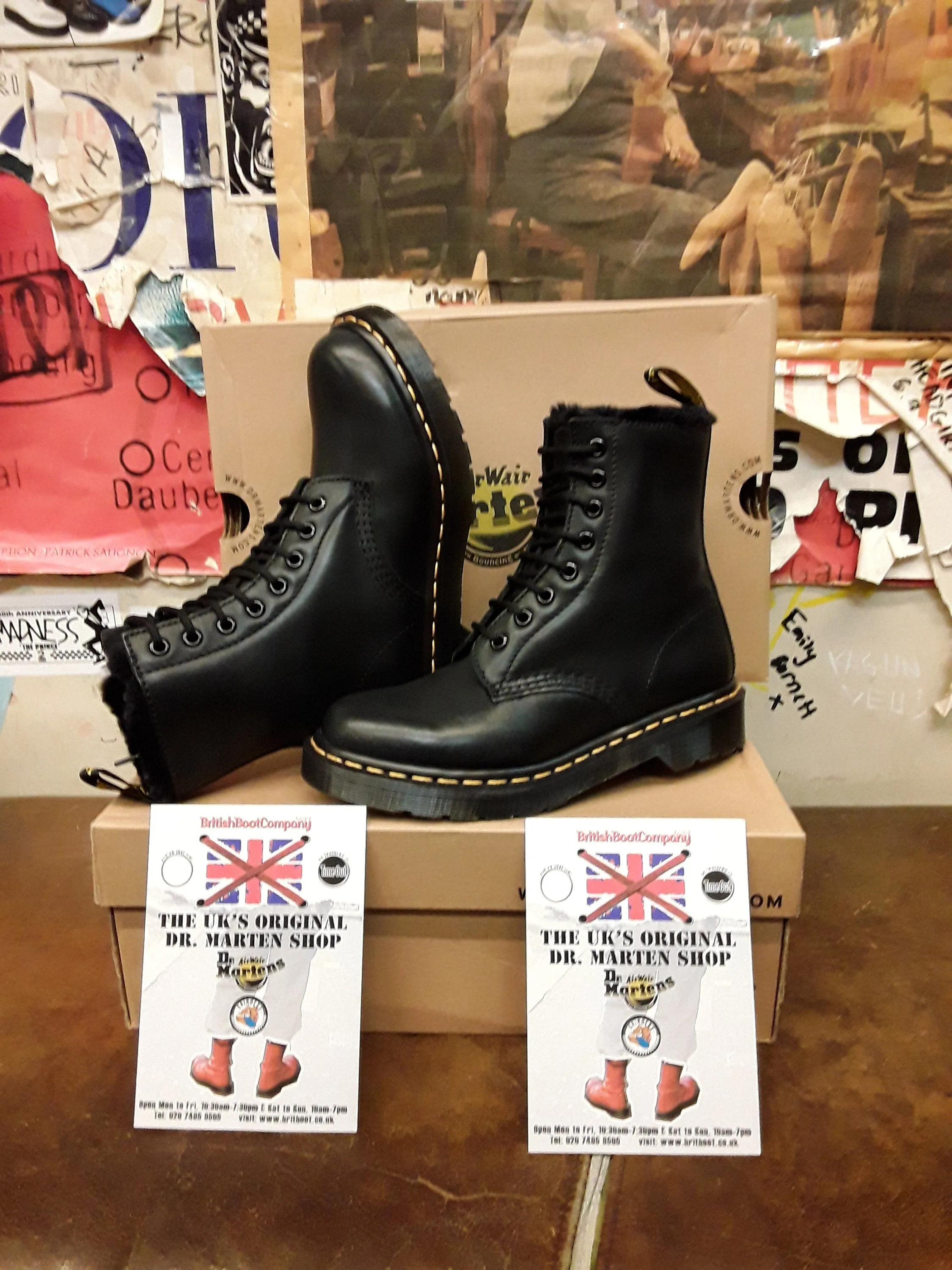 Dr Martens Serena Fur Black Size 3