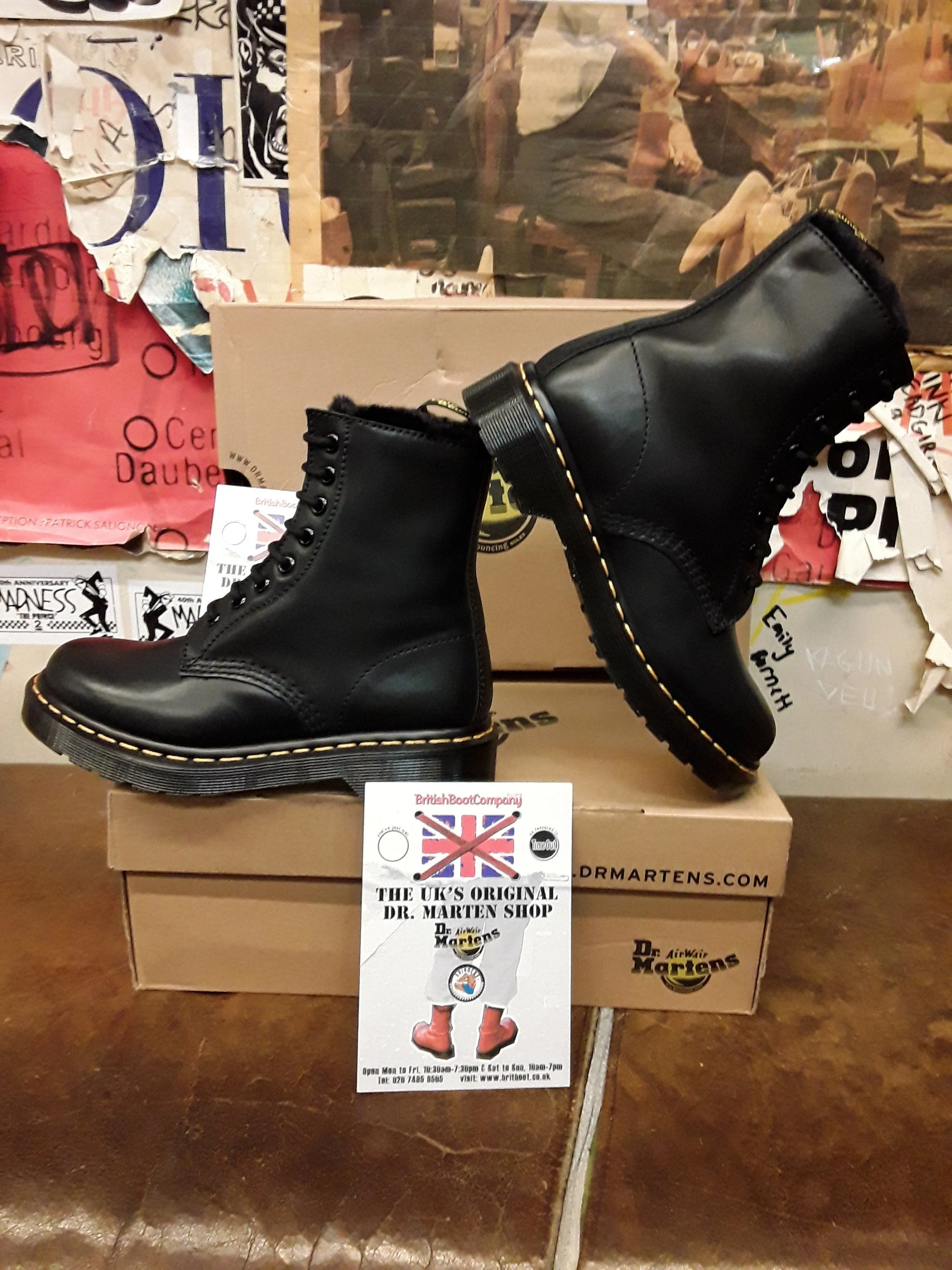 Dr Martens Serena Fur Black Size 3