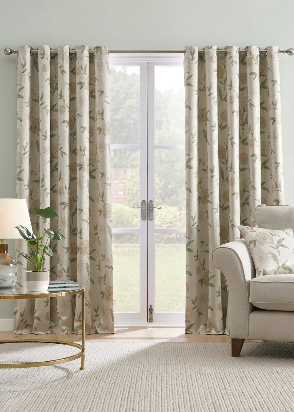 Dreams & Drapes Dahlia Dimout Natural Eyelet Curtains