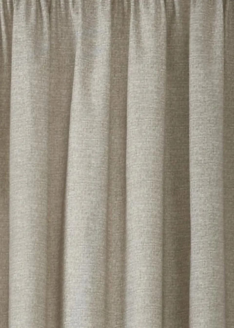 Dreams & Drapes Pembrey Brushed Cotton Natural Pencil Pleat Curtains With Tie-Backs