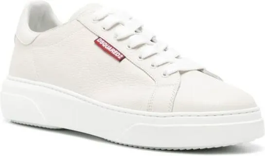 DSQUARED2 Bumper leather sneakers White