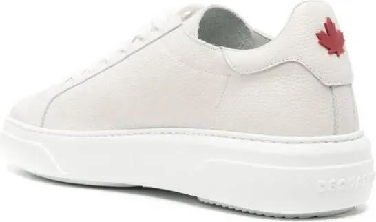 DSQUARED2 Bumper leather sneakers White