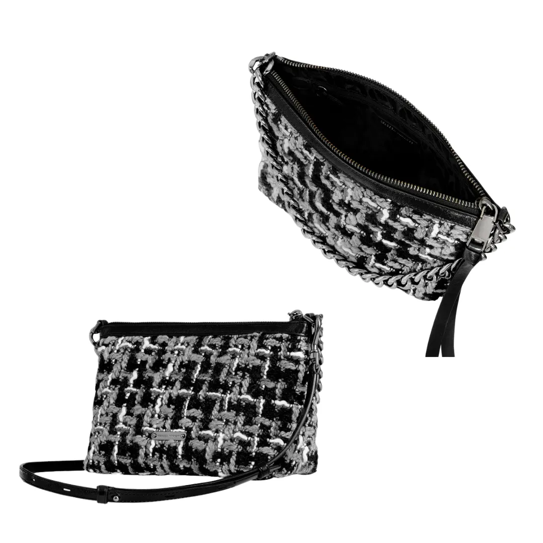 EDIE BOUCLE CROSSBODY WITH CHAIN