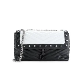 EDIE CROSSBODY WITH STUDS BLACK/WHITE