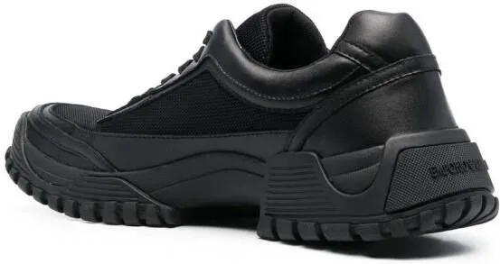 Emporio Armani leather low-top sneakers Black