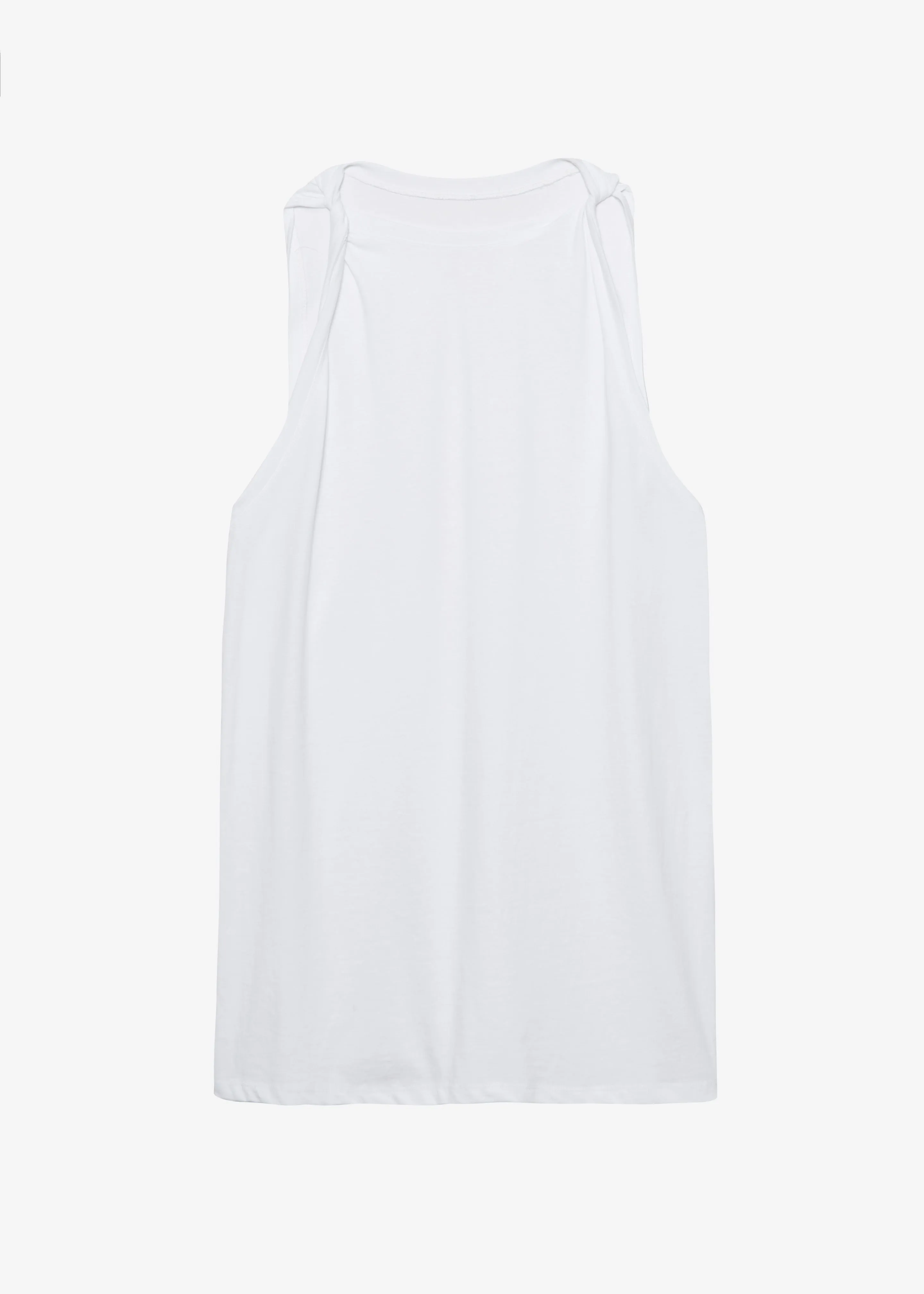 Erika Twisted Sleeve Tank - White