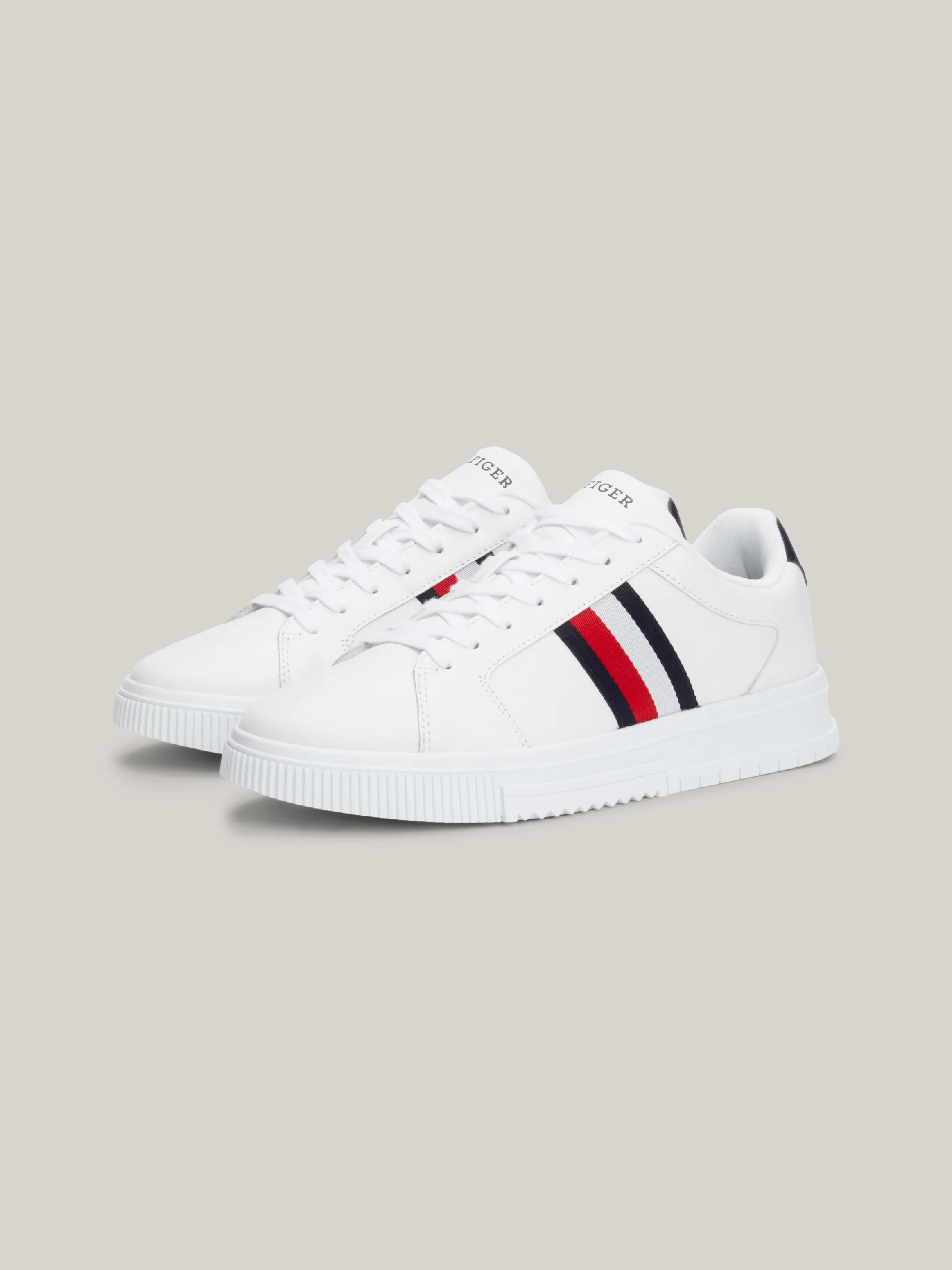 Essential Leather Signature Tape Trainers | Sneakers | Tommy Hilfiger