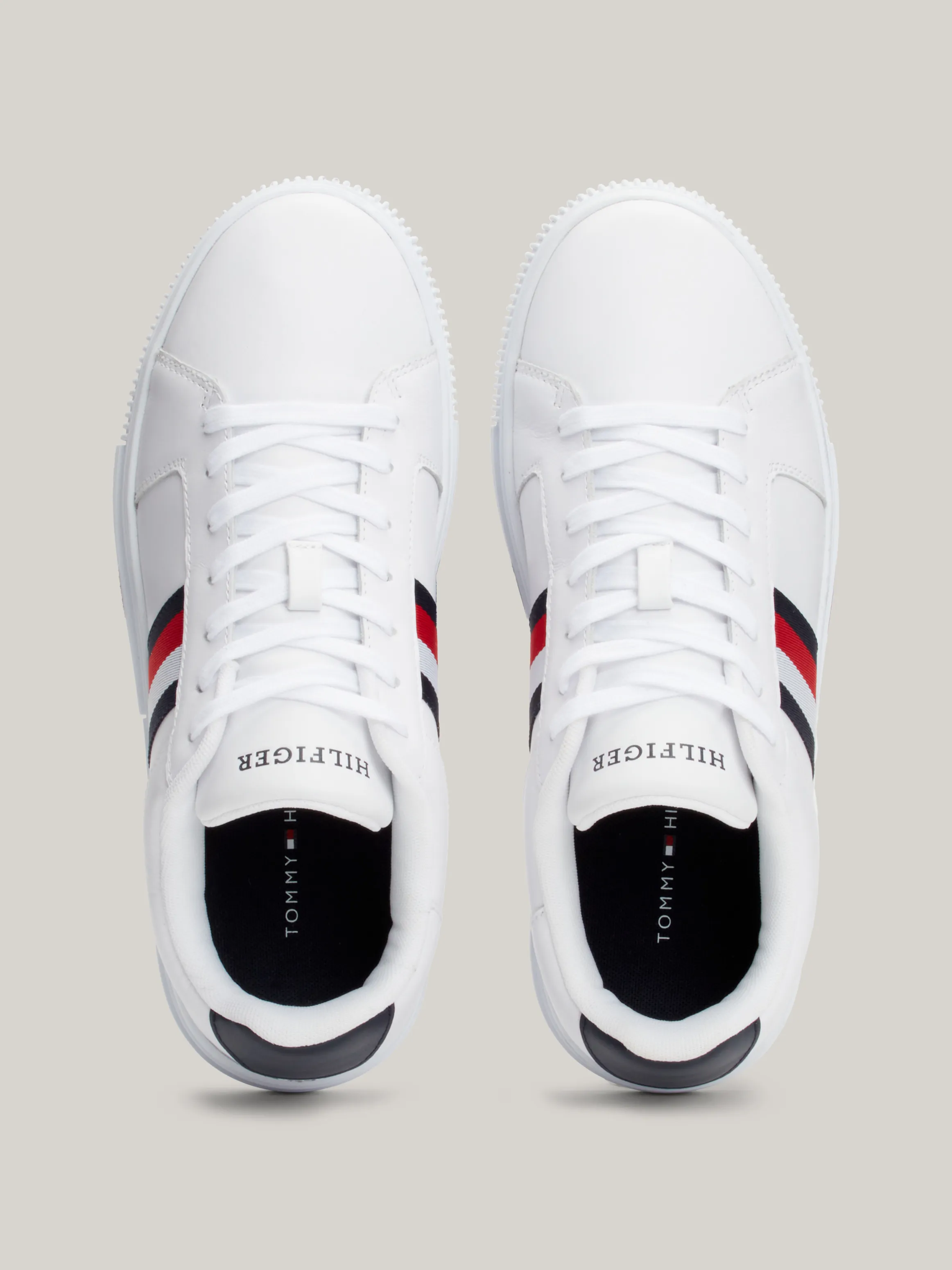 Essential Leather Signature Tape Trainers | Sneakers | Tommy Hilfiger