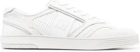 FENDI FF-embroidered lace-up sneakers White