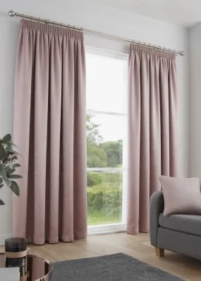 Fusion Galaxy Dimout Pink Pencil Pleat Curtains