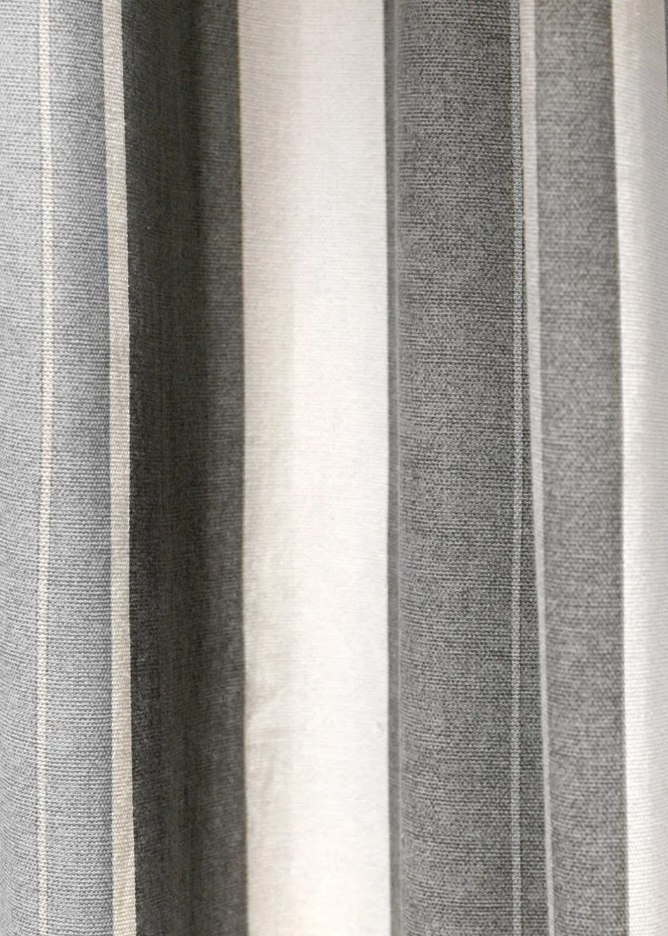 Fusion Whitworth Stripe Grey Eyelet Curtains