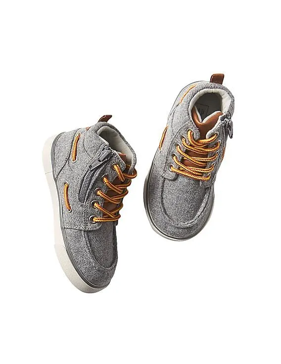 GAP Baby Grey Flannel Hi-Top Sneakers