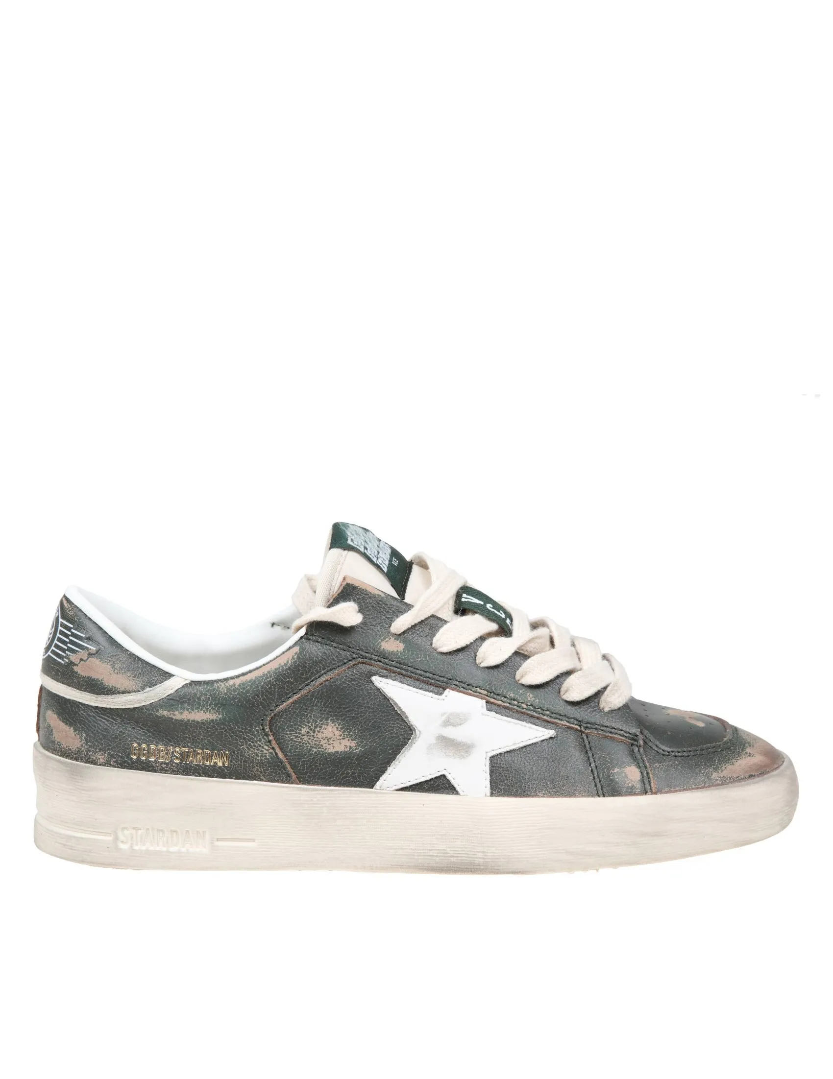 GOLDEN GOOSE STARDAN VINTAGE EFFECT LEATHER SNEAKERS