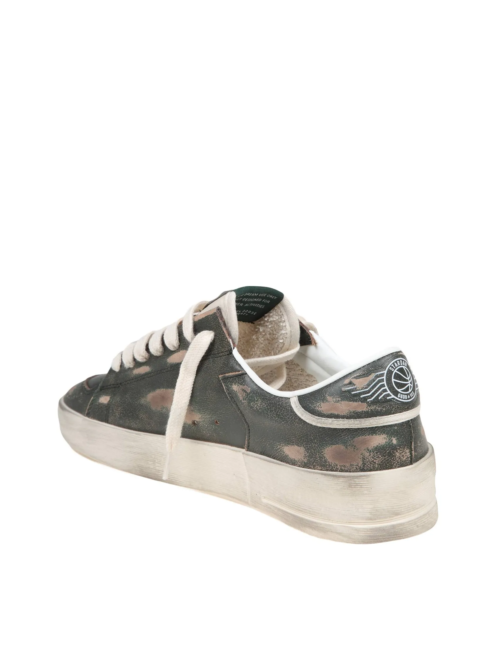 GOLDEN GOOSE STARDAN VINTAGE EFFECT LEATHER SNEAKERS