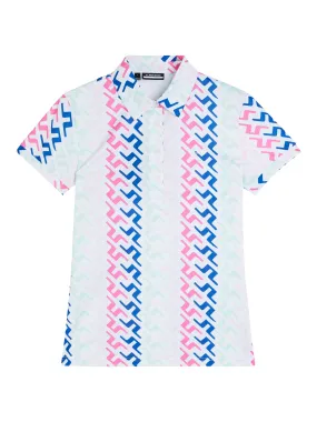 Hailey Print Polo / Pink Painted Bridge