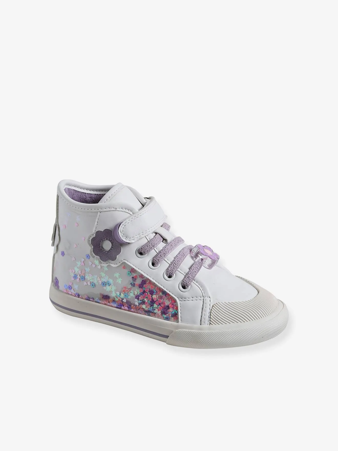 High-Top Trainers for Girls, Designed for Autonomy - white