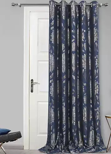 Home Curtains Elanie Jacquard Lined Eyelet Door Curtain | Kaleidoscope