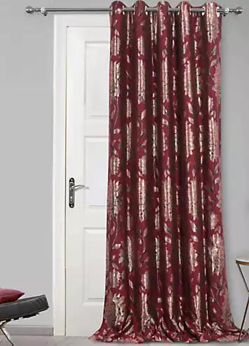 Home Curtains Elanie Jacquard Lined Eyelet Door Curtain | Kaleidoscope