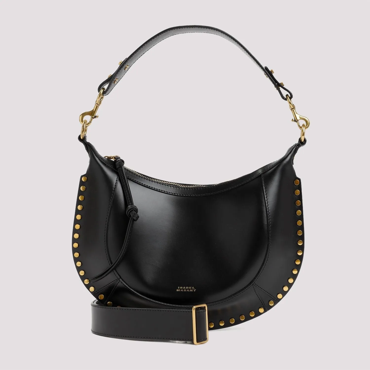 ISABEL MARANT Elegant Black Calf Leather Mini Shoulder Bag (W:12.6 x H:7.3 x D:0.6)