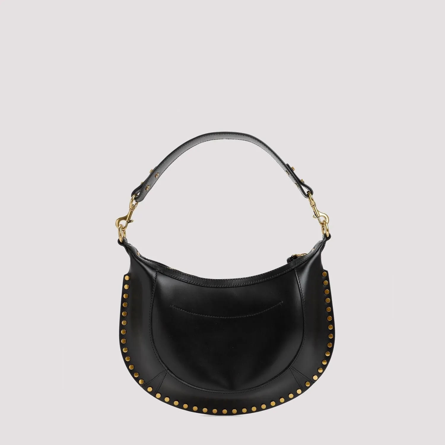 ISABEL MARANT Elegant Black Calf Leather Mini Shoulder Bag (W:12.6 x H:7.3 x D:0.6)