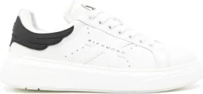 John Richmond logo-print leather sneakers White