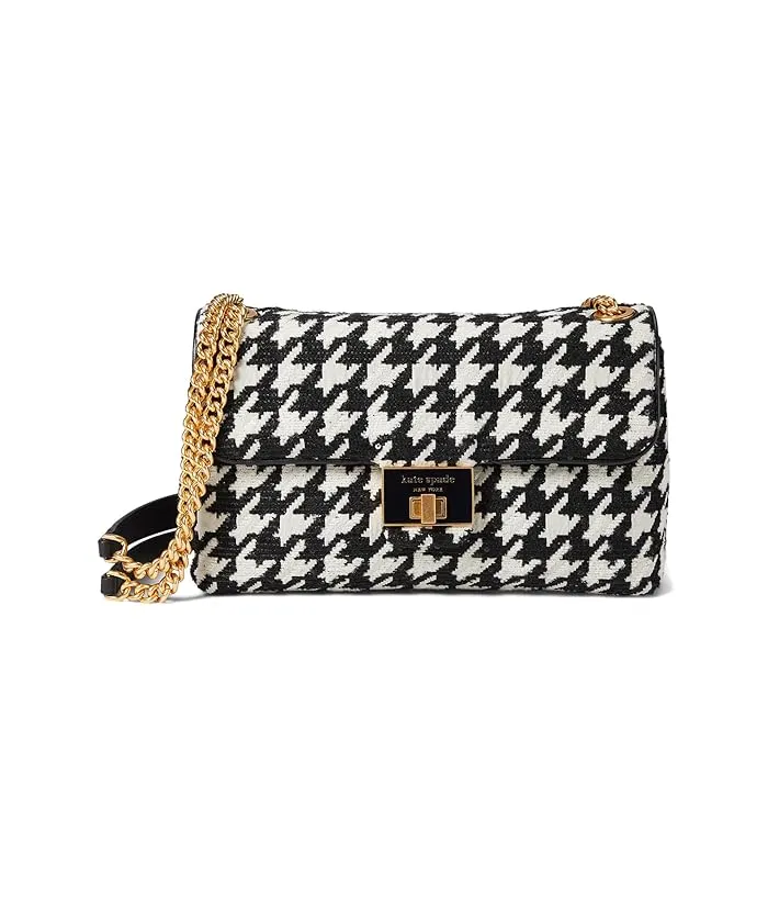 Kate Spade New York Evelyn Sequin Houndstooth Fabric Medium Convertible Shoulder Bag